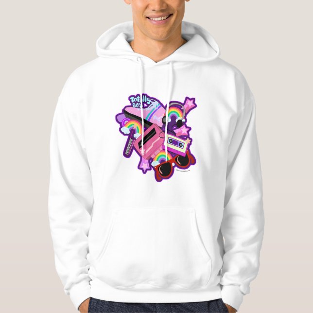 Mega Neon 80s Design Hoodie (Front)