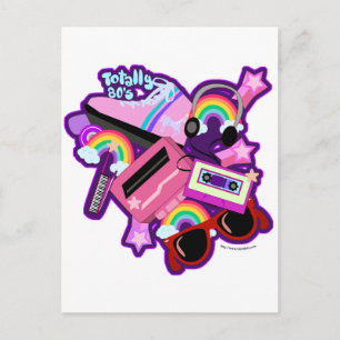 Mega Neon 80s Design Postcard