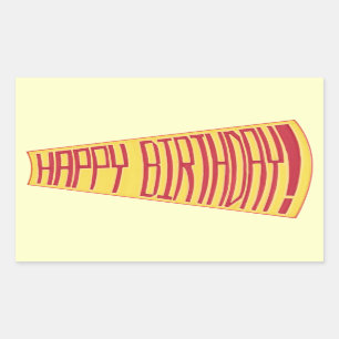 Mega Phone Happy Birthday Stickers