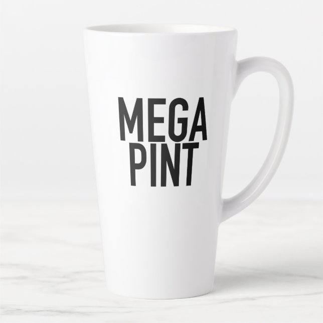 MEGA PINT Mug Drinking Glass Cup Coffee Wine Beer (Right)
