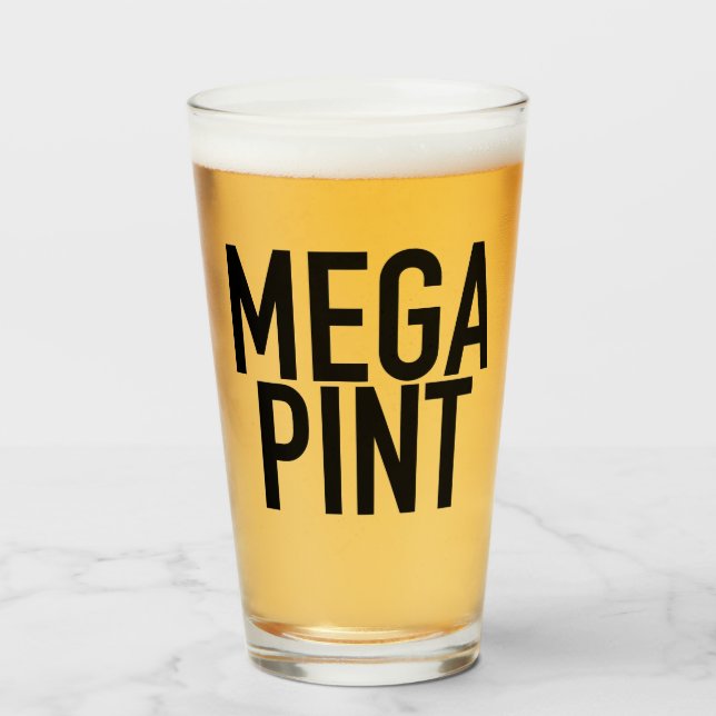MEGA PINT Mug Drinking Glass Cup Coffee Wine Beer (Front Filled)