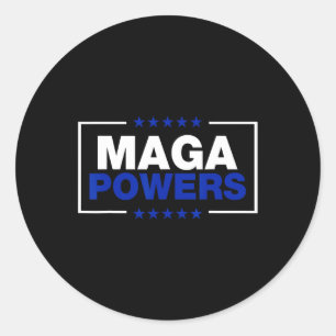 Mega Powers Funny Patriotic Trump President 47 Usa Classic Round Sticker