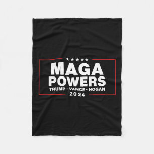 Mega Powers Trump Vance Hogan 1 Fleece Blanket