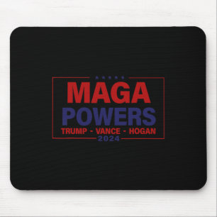 Mega Powers Trump Vance Hogan 2024 Patriotic Funny Mouse Mat