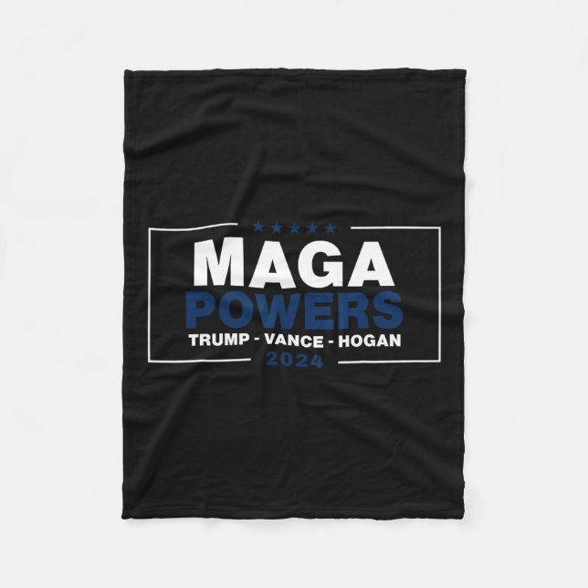 Mega Powers Trump Vance Hogan 2  Fleece Blanket (Front)