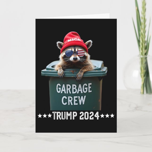 Mega Raccoon Garbage Crew Trump 2024  Card (Front)