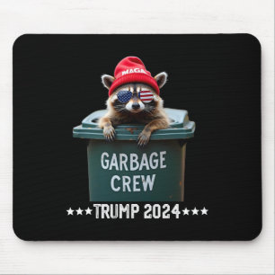 Mega Raccoon Garbage Crew Trump 2024  Mouse Mat