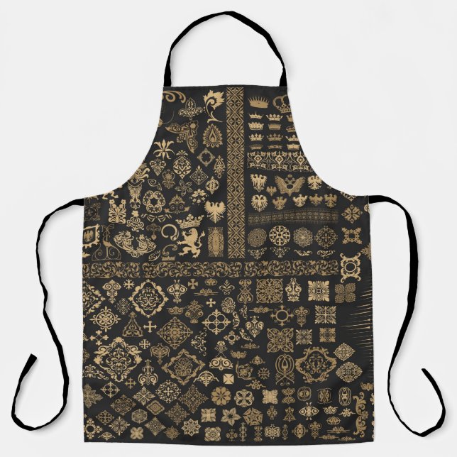 Mega set of baroque elements apron (Front)