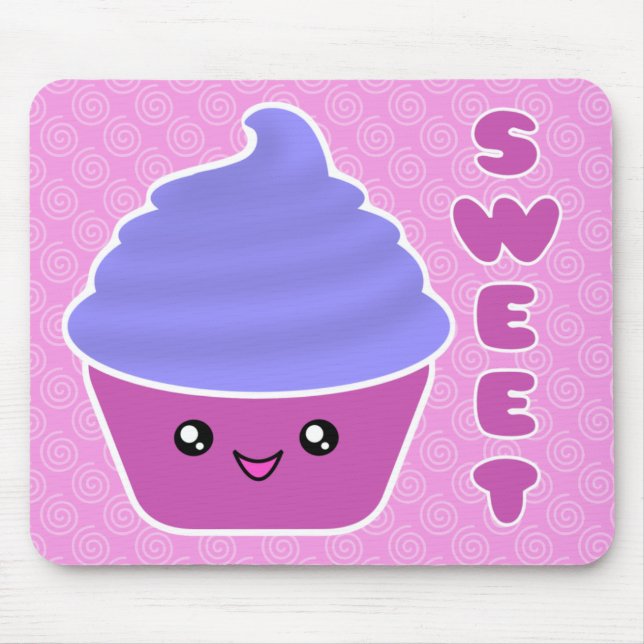 Mega Sweet Kawaii Cupcake Mouse Mat (Front)