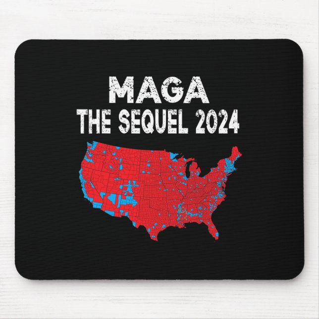 Mega The Sequel President Trump 2024 Electoral Map Mouse Mat (Front)