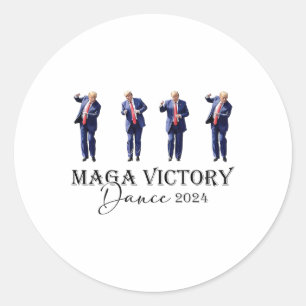 Mega Victory Dance Trump 2024 47th President Classic Round Sticker