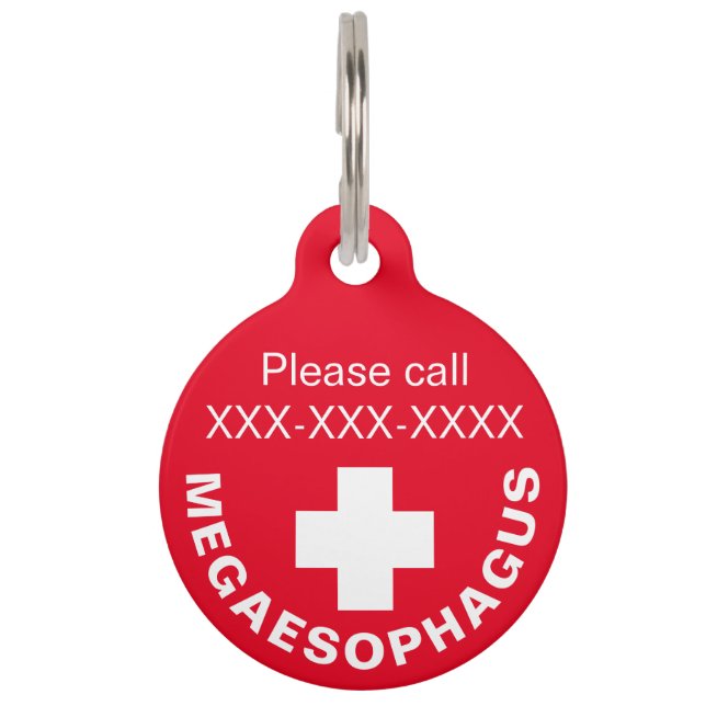 Megaesophagus Medical ID Tag (Front)