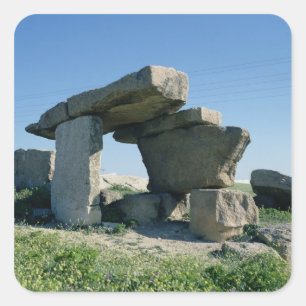 Megalith, prehistoric square sticker