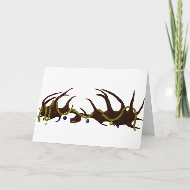 Megaloceros Skull Christmas Card (Front)