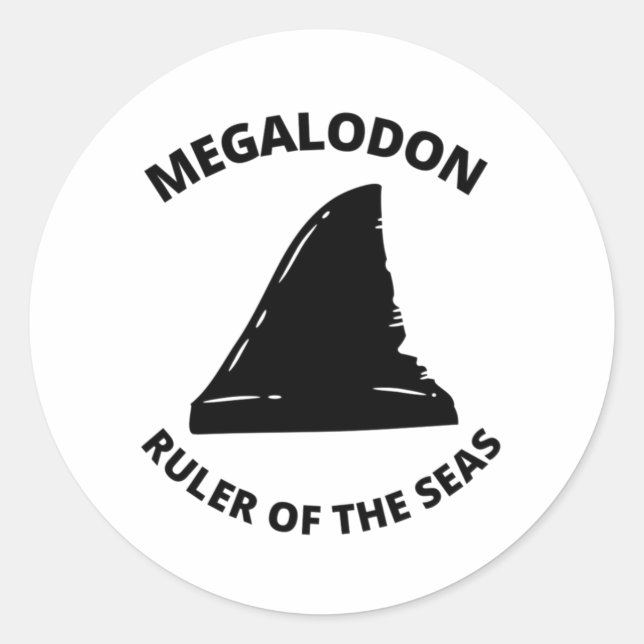 Megalodon Classic Round Sticker (Front)