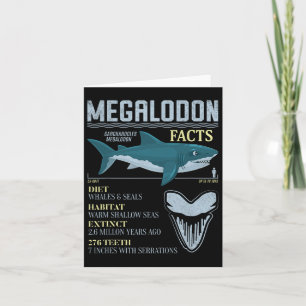 Megalodon Facts Meg Prehistoric Shark Tooth Fossil Card
