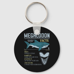 Megalodon Facts Meg Prehistoric Shark Tooth Fossil Key Ring