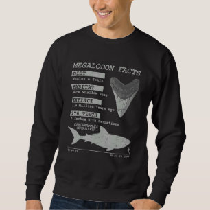 Megalodon Facts Teeth Meg Wildlife Sharks Deep Sea Sweatshirt