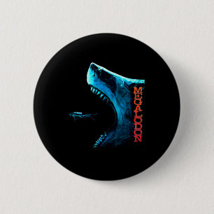 Megalodon Primeval Shark Dorsal Fin Teeth Ocean Pr 6 Cm Round Badge