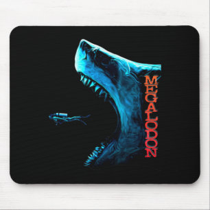 Megalodon Primeval Shark Dorsal Fin Teeth Ocean Pr Mouse Mat