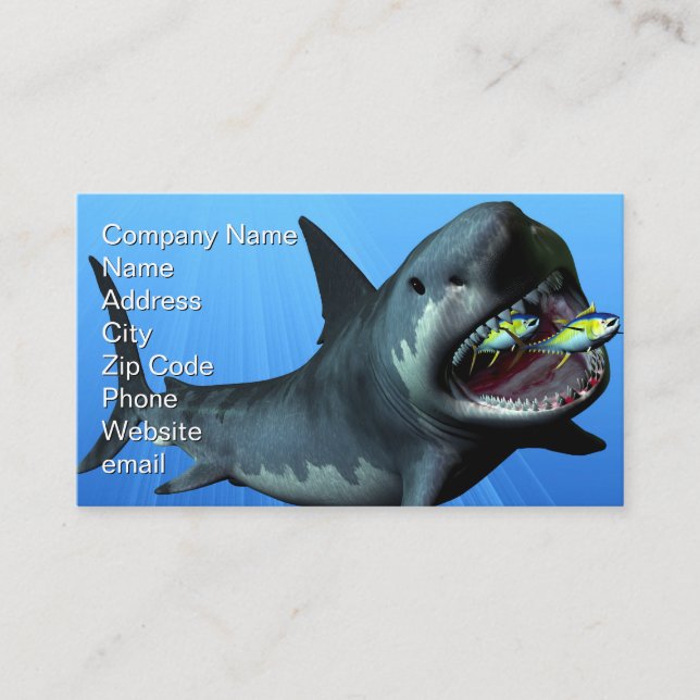 Megalodon Print Business Card (Front)