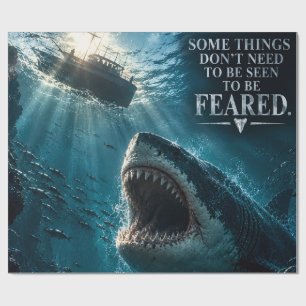 Megalodon Shark Attack Wrapping Paper