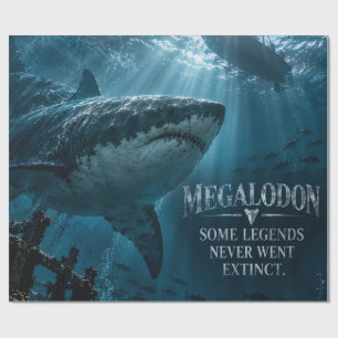 Megalodon Shark Deep Sea Wrapping Paper