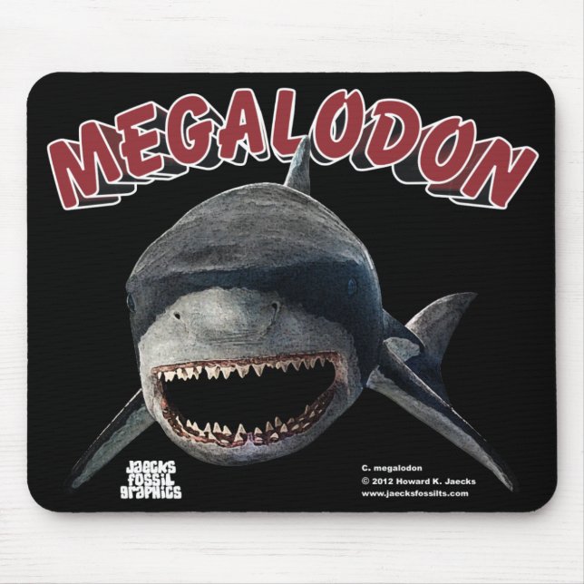 Megalodon Shark Mouse Mat (Front)