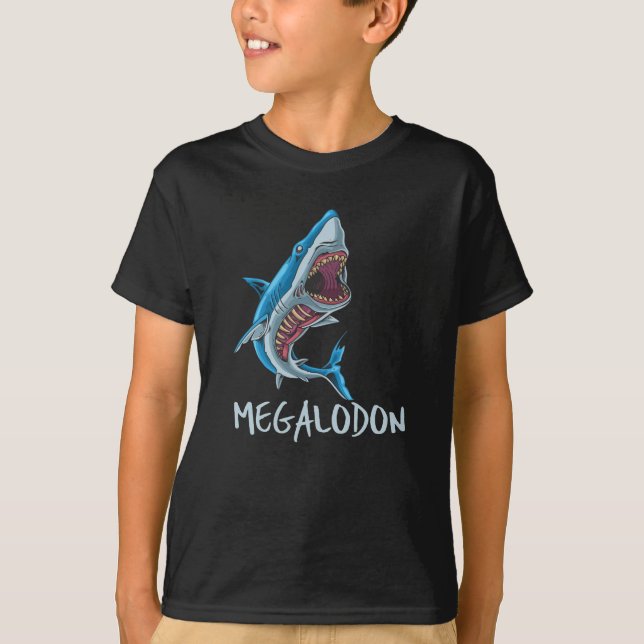 Megalodon Shark - Prehistoric Ocean Creature T-Shirt (Front)