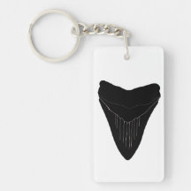 Megalodon Shark Tooth Key Chain