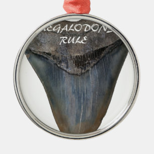 Megalodon Shark Tooth Metal Tree Decoration