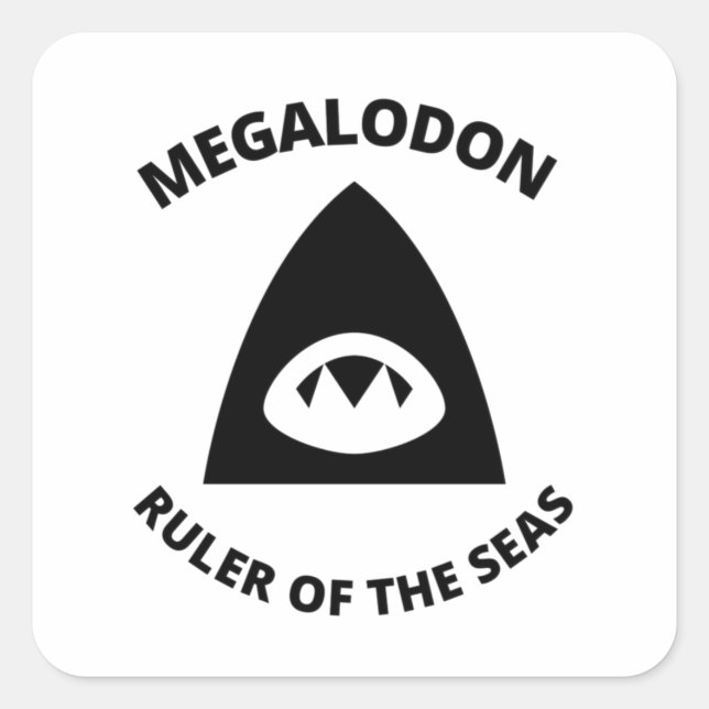 Megalodon  square sticker (Front)