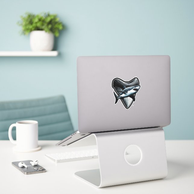 Megalodon Tooth (Laptop On Desk)