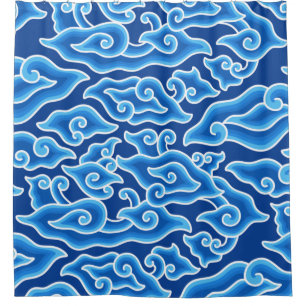 Megamendung batik pattern megamendung shower curtain