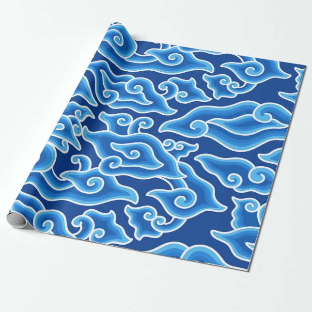Megamendung batik pattern megamendung wrapping paper (Unrolled)