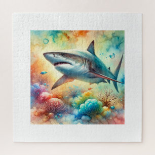 Megamouth Shark 180924AREF101 - Watercolor Jigsaw Puzzle