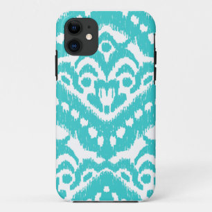 Megan Adams Zig Zag Ikat- Turquoise iPhone 11 Case