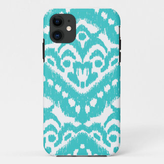 Megan Adams Zig Zag Ikat- Turquoise iPhone 11 Case