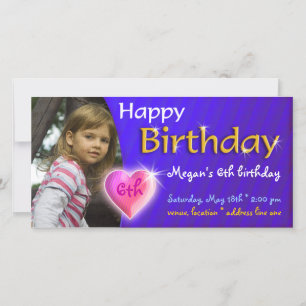 Megan Birthday Photo Invitation
