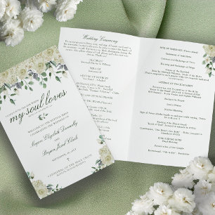 Megan Catholic Wedding Ceremony Program Full Mass