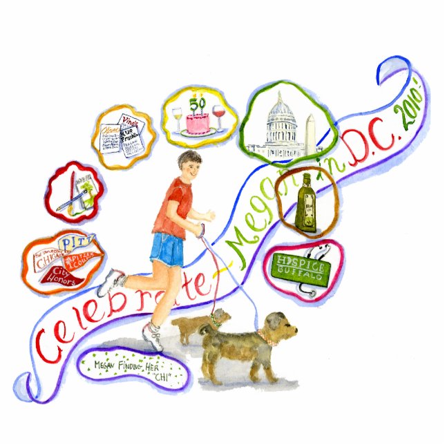 megan celebrate sign standing photo sculpture (Front)