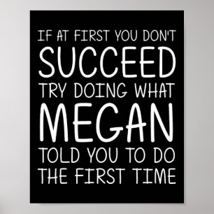 Megan Gift Name Personalised Birthday Funny Christ Poster