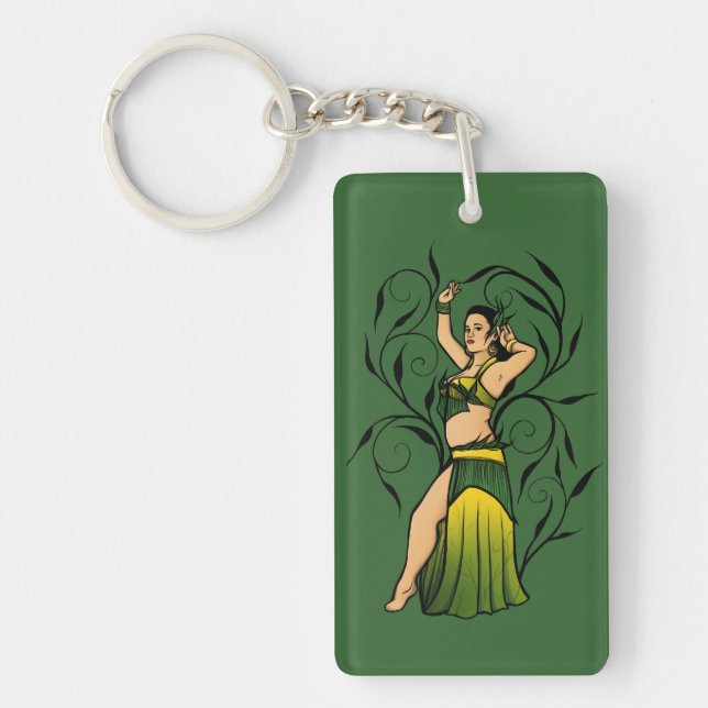 Megan Green Belly Dancer Key Ring (Front)