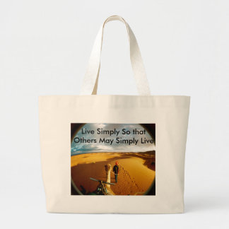 Megan Meets World, Live Simply So that Others M... Large Tote Bag