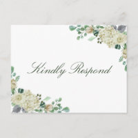 Megan Simple Wedding Song Request RSVP Postcard