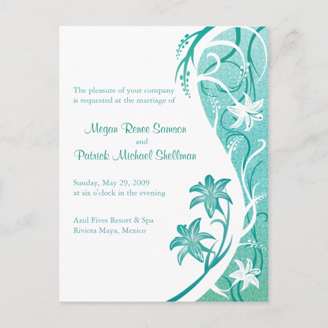 Megan Tropical Invitations (Front)
