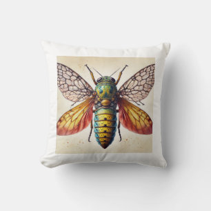 Meganeura Dragonfly View 120924IREF212 - Watercolo Cushion