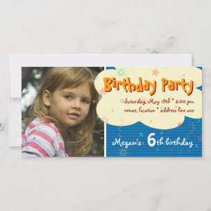 Megan's Birthday Party Photo Invitation
