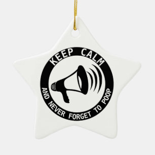 Megaphone: Keep Calm And Never Forget Ceramic Tree Decoration