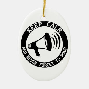 Megaphone: Keep Calm And Never Forget Ceramic Tree Decoration